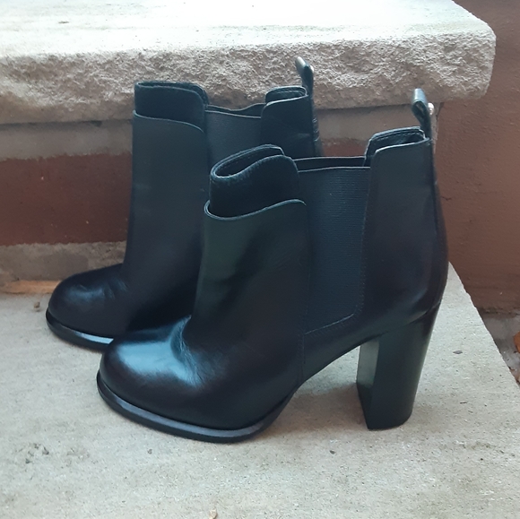 Sam Edelman heeled leather slide in booties - Picture 1 of 5